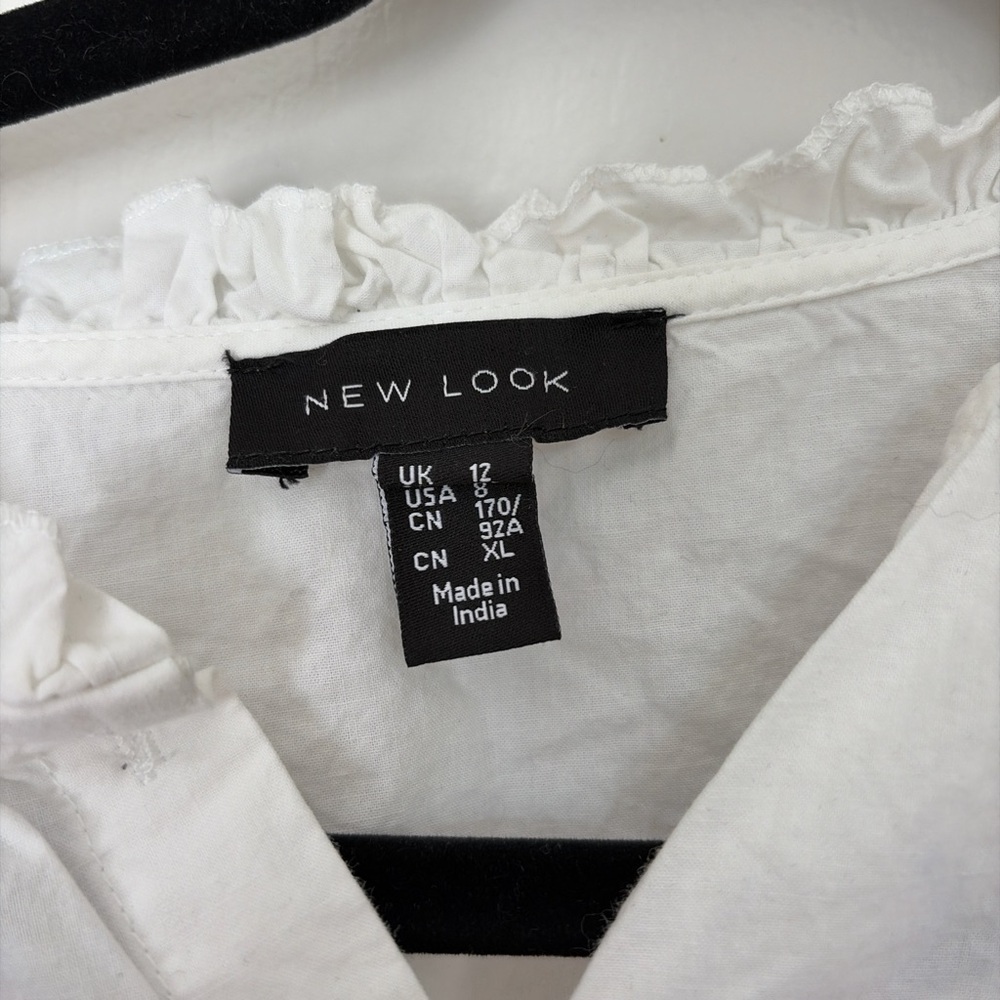 New Look Ivory Ruffle Top - Picture 3 of 5
